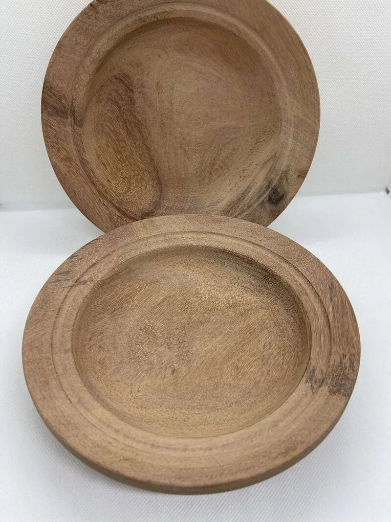 Assiette creuse en bois 19 cm – Image 3