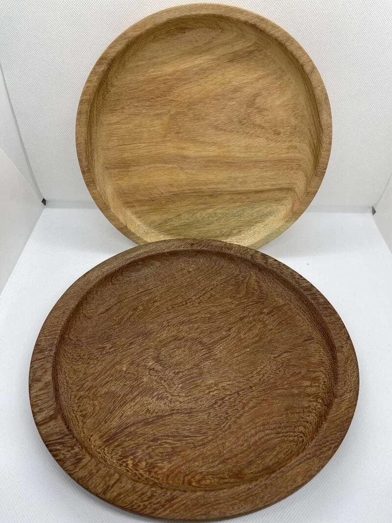 Assiette creuse en bois 19 cm – Image 2